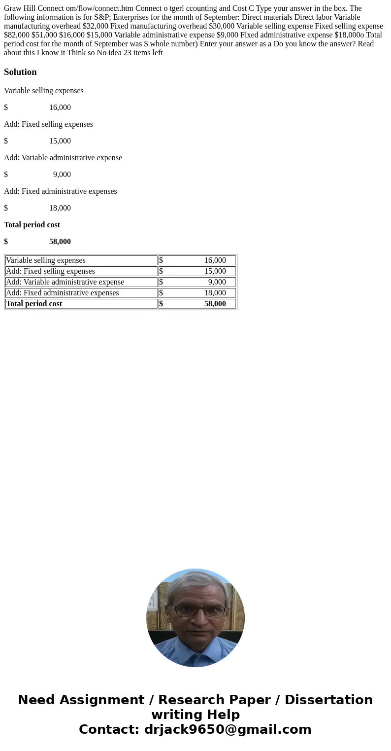 Graw Hill Connect om/flow/connect.htm Connect o tgerl ccounting and Cost C Type your answer in the box. The following information is for S&P; Enterprises f  Graw Hill Connect om/flow/connect.htm Connect o tgerl ccounting and Cost C Type your answer in the box. The following information is for S&P; Enterprises f
