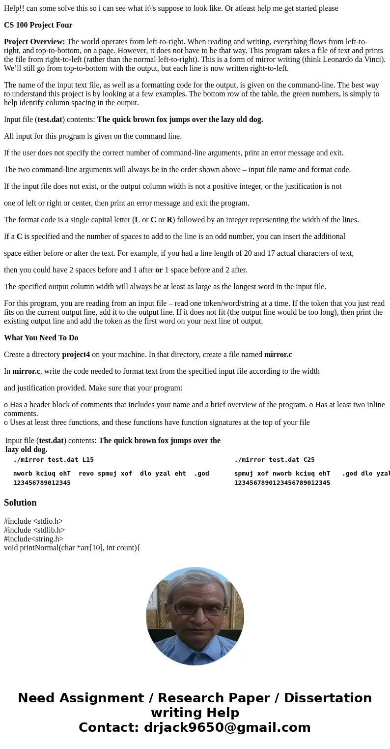 Help!! can some solve this so i can see what it\'s suppose to look like. Or atleast help me get started please CS 100 Project Four Project Overview: The world o