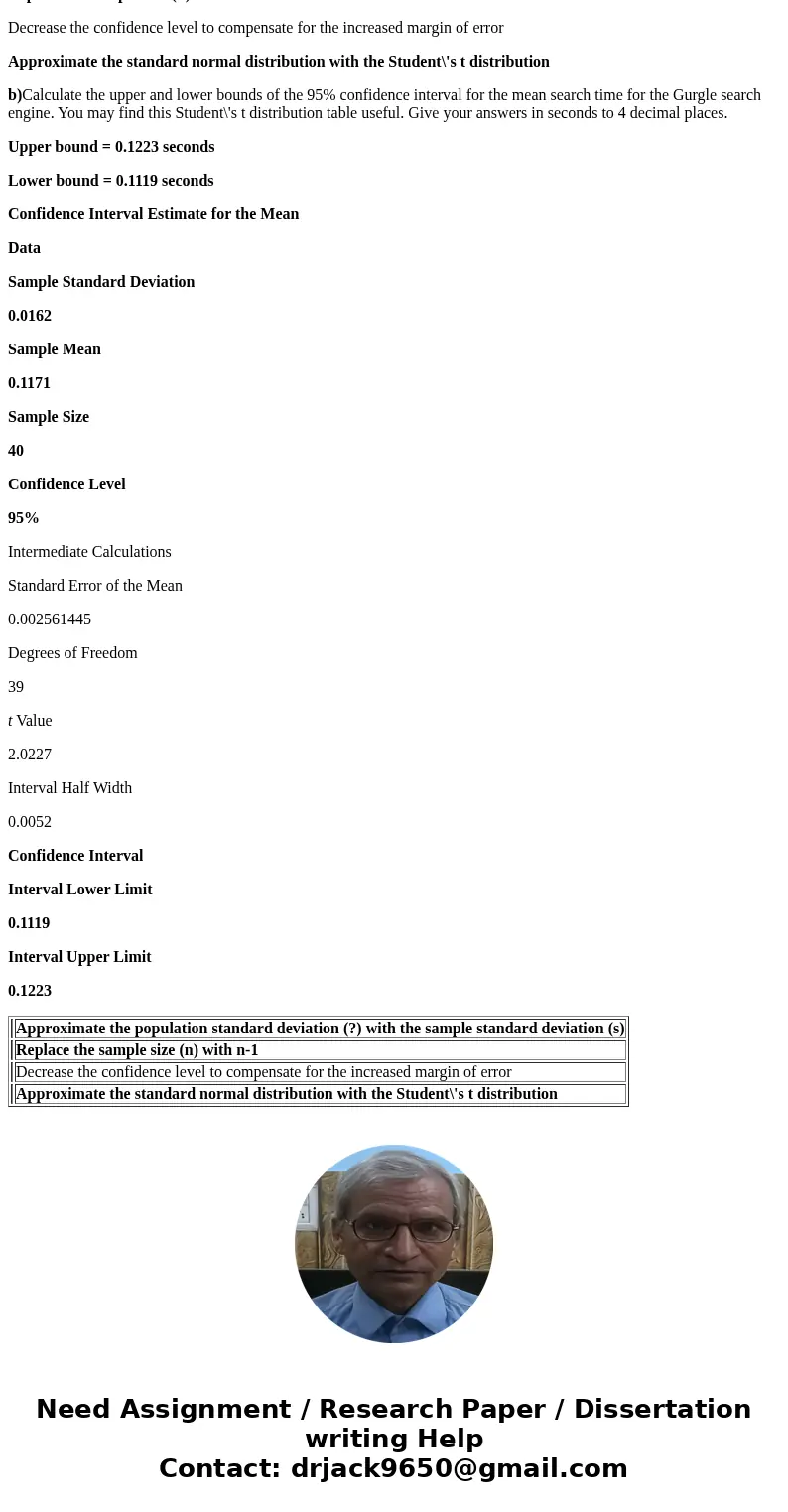(I already have the answers written in just checking if correct before I submit it) Internet company Gurgle is carrying out testing on the efficiency of its sea (I already have the answers written in just checking if correct before I submit it) Internet company Gurgle is carrying out testing on the efficiency of its sea