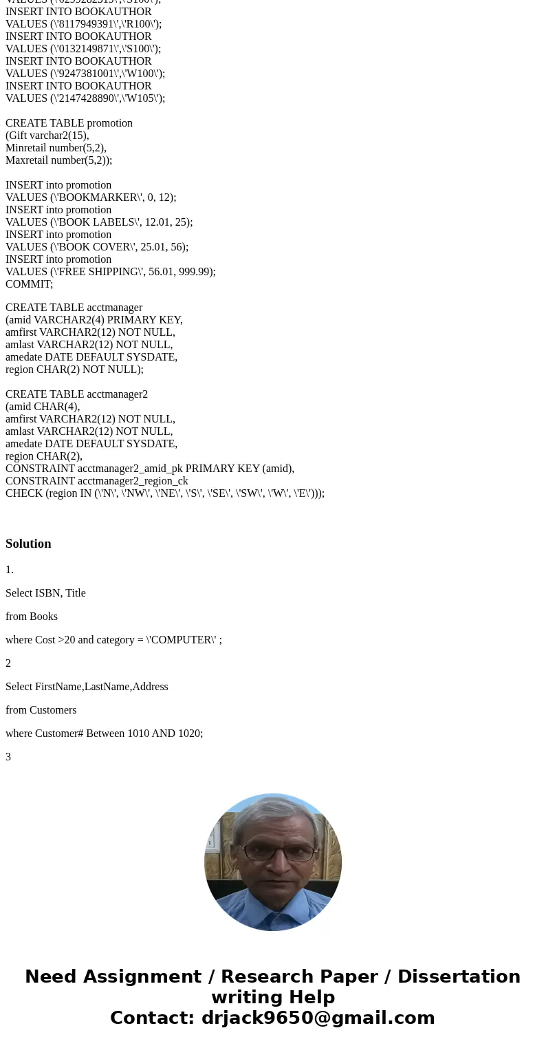 I just need the SQL Queries. Write an SQL query to retrieve records from one of the tables in the JustLee Books database. In a search condition, include one or  I just need the SQL Queries. Write an SQL query to retrieve records from one of the tables in the JustLee Books database. In a search condition, include one or