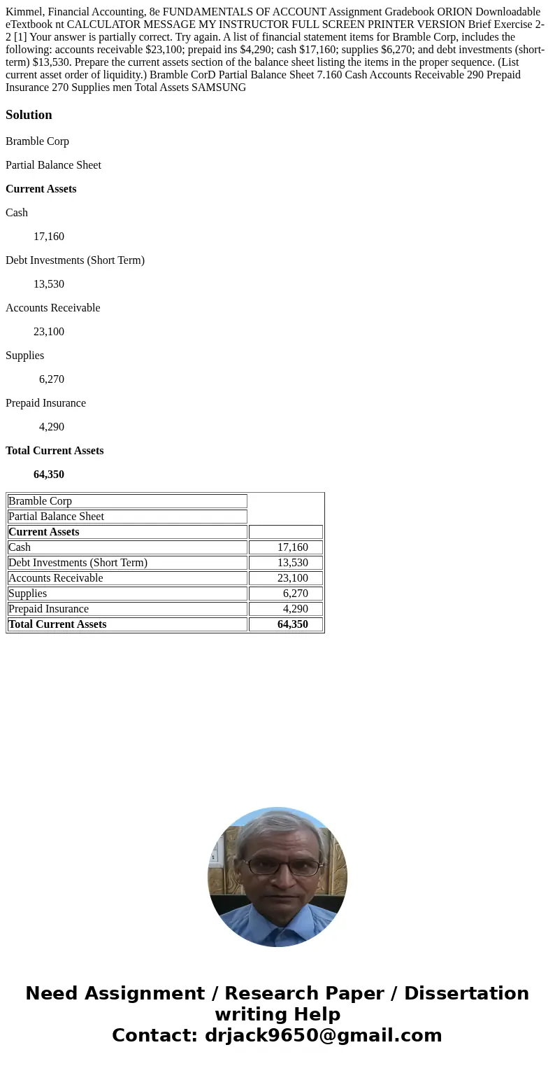  Kimmel, Financial Accounting, 8e FUNDAMENTALS OF ACCOUNT Assignment Gradebook ORION Downloadable eTextbook nt CALCULATOR MESSAGE MY INSTRUCTOR FULL SCREEN PRIN