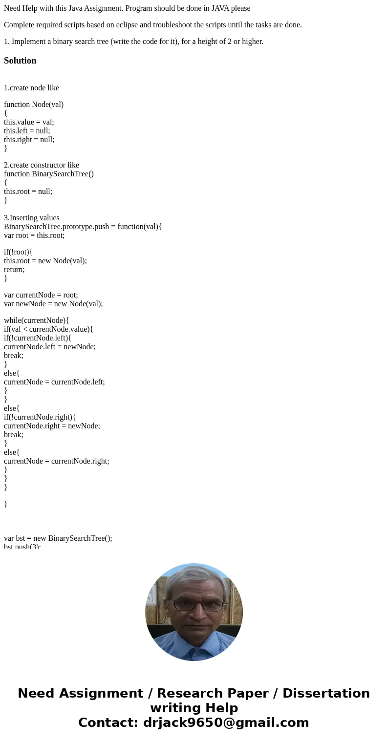 Need Help with this Java Assignment. Program should be done in JAVA please Complete required scripts based on eclipse and troubleshoot the scripts until the tas