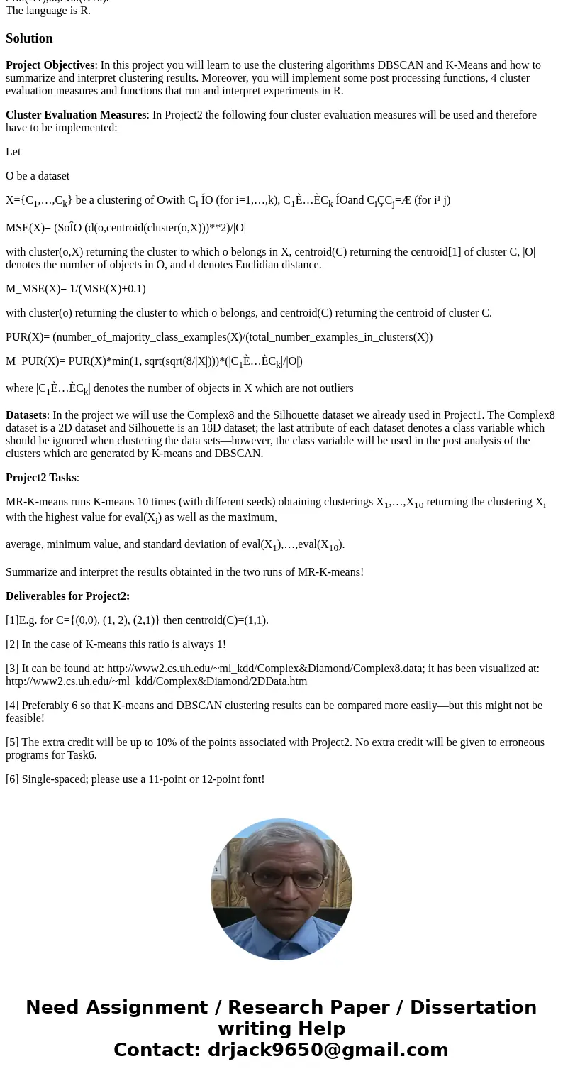 Produce a new version of k-means called MR-K-means(\  Produce a new version of k-means called MR-K-means(\