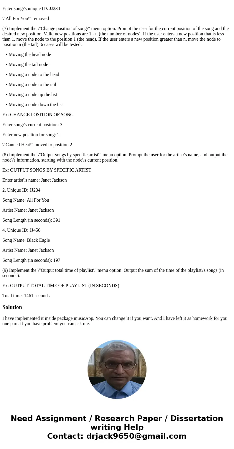 Program: Playlist (Java) You will be building a linked list. Make sure to keep track of both the head and tail nodes. (1) Create two files to submit. • SongEntr Program: Playlist (Java) You will be building a linked list. Make sure to keep track of both the head and tail nodes. (1) Create two files to submit. • SongEntr