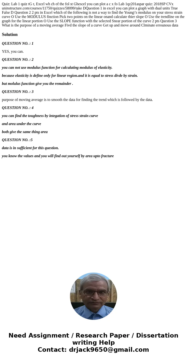 Quiz: Lab 1 quiz tG r, Excel wh ch of the fol st Ghescel you can plot a c x fo Lab 1qz201aspar quiz: 2018SP CVx uninstructure.com/courses/11750/quizzes/58099/t  Quiz: Lab 1 quiz tG r, Excel wh ch of the fol st Ghescel you can plot a c x fo Lab 1qz201aspar quiz: 2018SP CVx uninstructure.com/courses/11750/quizzes/58099/t