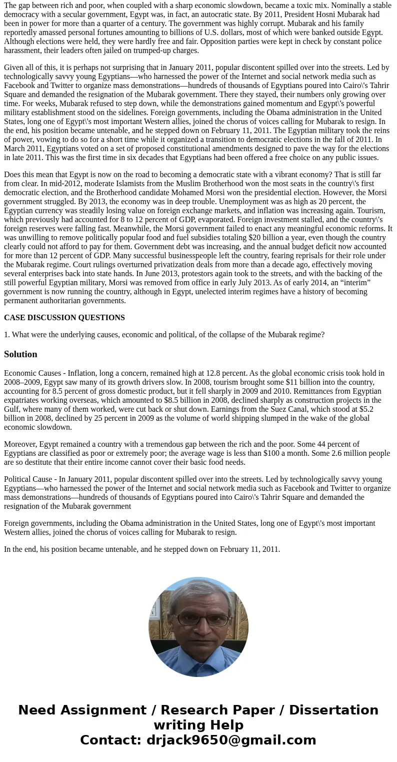 Revolution in Egypt closing case With 83 million people, Egypt is the most populous Arab state. On the face of it, Egypt made significant economic progress duri Revolution in Egypt closing case With 83 million people, Egypt is the most populous Arab state. On the face of it, Egypt made significant economic progress duri
