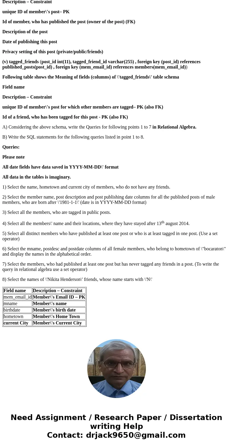 Schema definition Example: As shown in (i), \ Schema definition Example: As shown in (i), \
