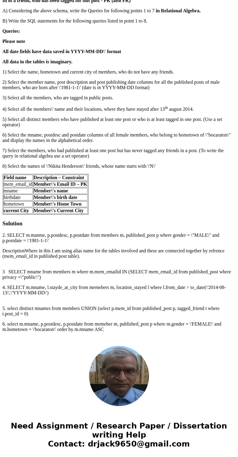 Schema definition Example: As shown in (i), \ Schema definition Example: As shown in (i), \