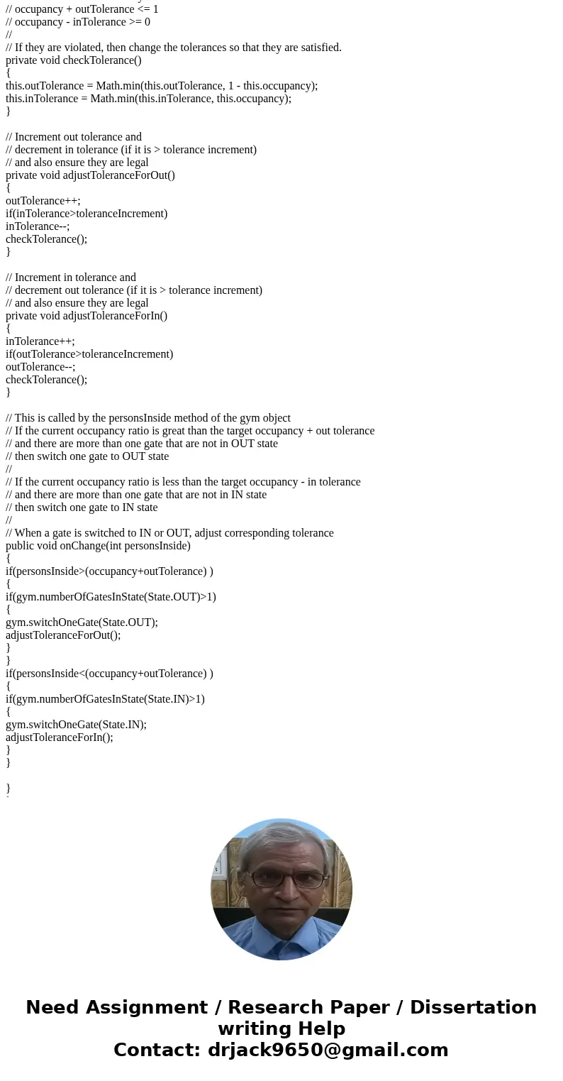 Templates Hwk5.java package hwk5; import java.util.Random; public class Hwk5 { public static void main(String[] args) { int numOfGates = 5; Gym gym = new Gym(nu