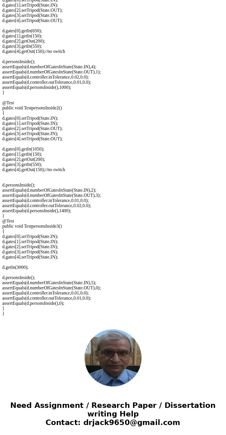 Templates Hwk5.java package hwk5; import java.util.Random; public class Hwk5 { public static void main(String[] args) { int numOfGates = 5; Gym gym = new Gym(nu