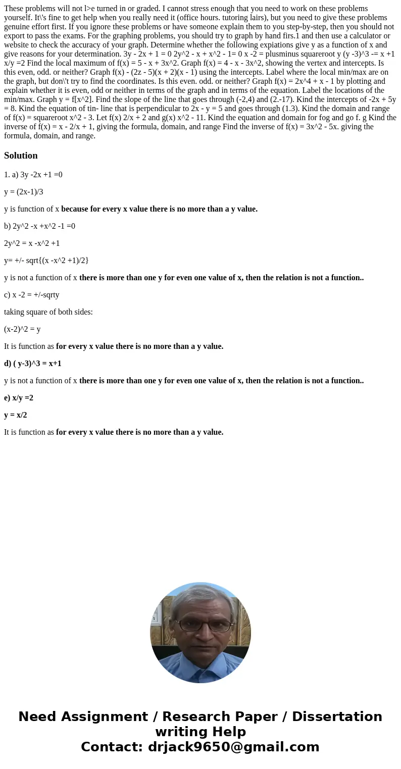 These problems will not l>e turned in or graded. I cannot stress enough that you need to work on these problems yourself. It\'s fine to get help when you re  These problems will not l>e turned in or graded. I cannot stress enough that you need to work on these problems yourself. It\'s fine to get help when you re