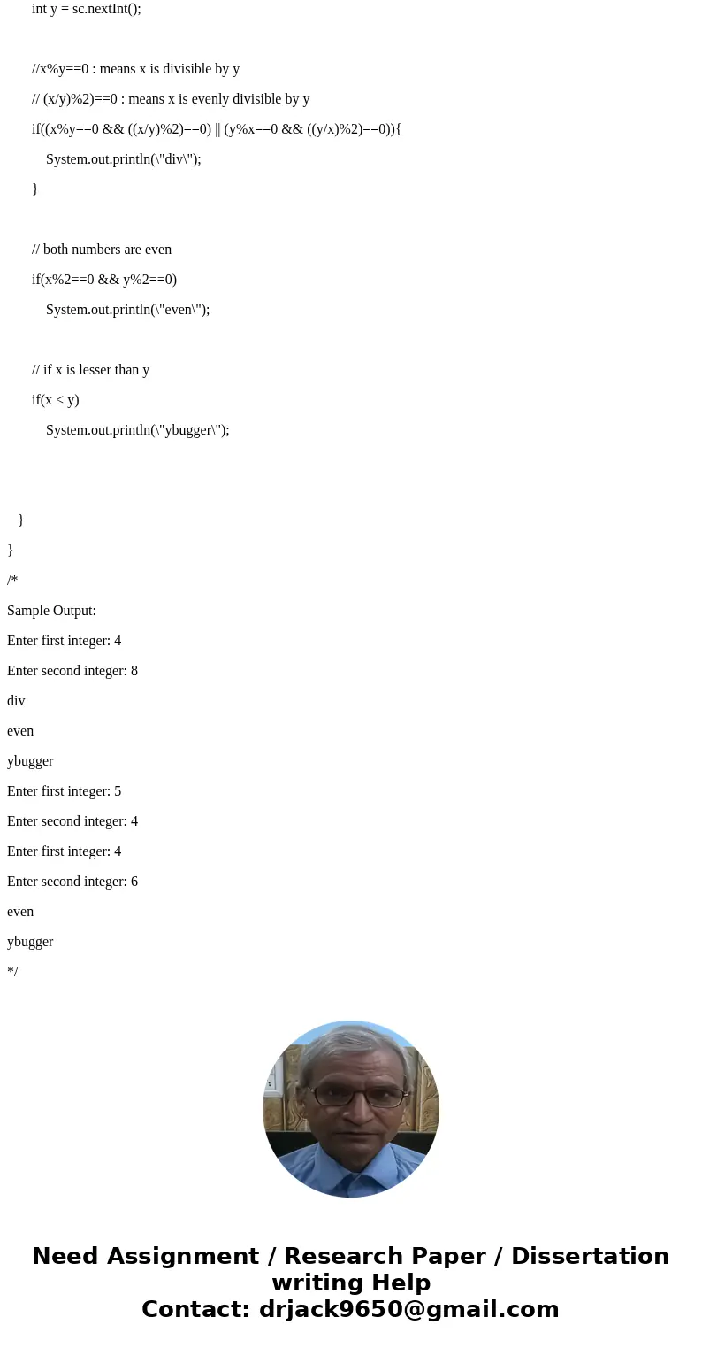 write a program that takes in two integer numbers x and y. print the output according to the following rules: prints \  write a program that takes in two integer numbers x and y. print the output according to the following rules: prints \