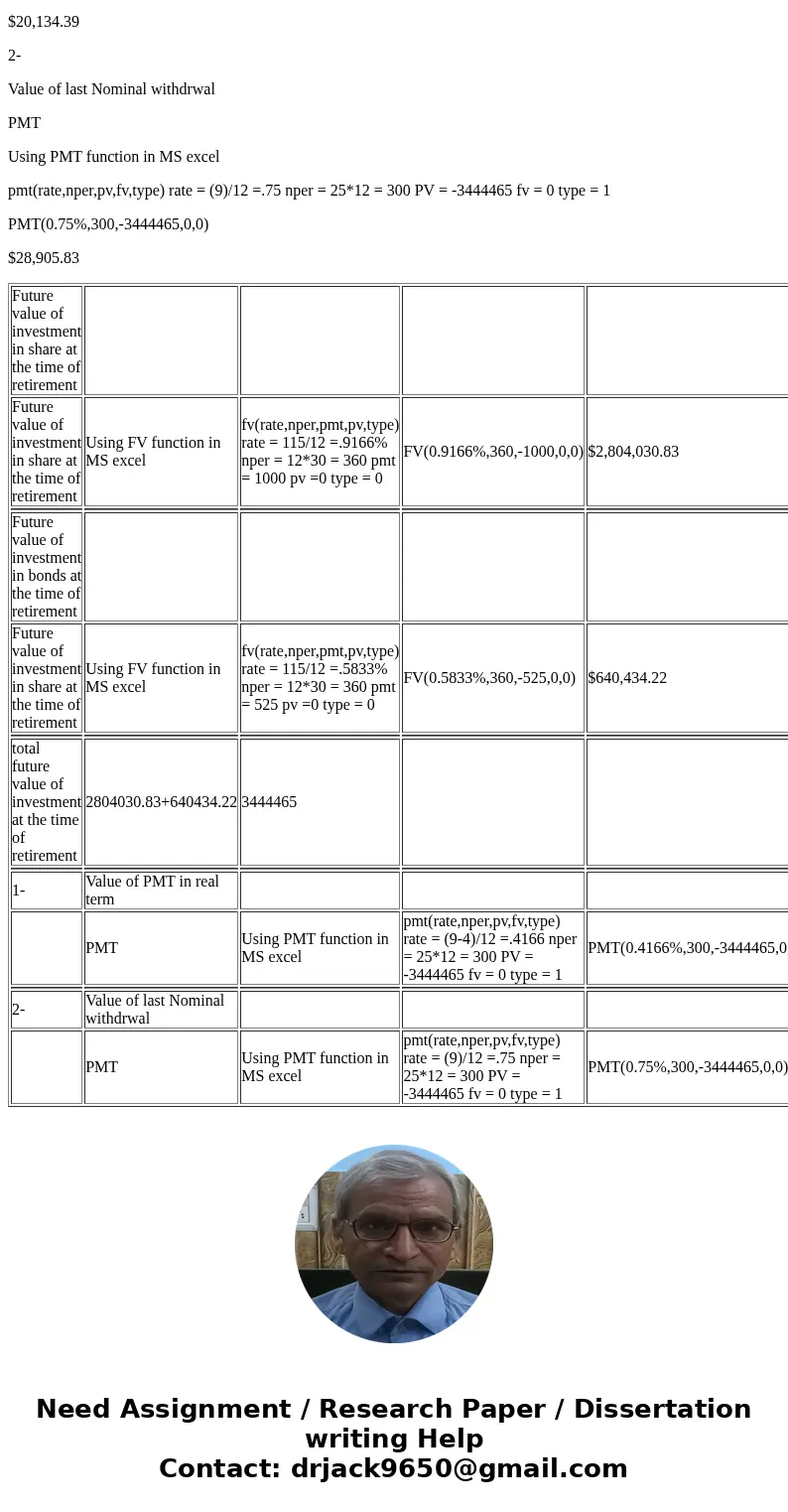 You are planning to save for retirement over the next 30 years. To save for retirement, you wil inves a month in a stock account in real dollars and $52 annual  You are planning to save for retirement over the next 30 years. To save for retirement, you wil inves a month in a stock account in real dollars and $52 annual