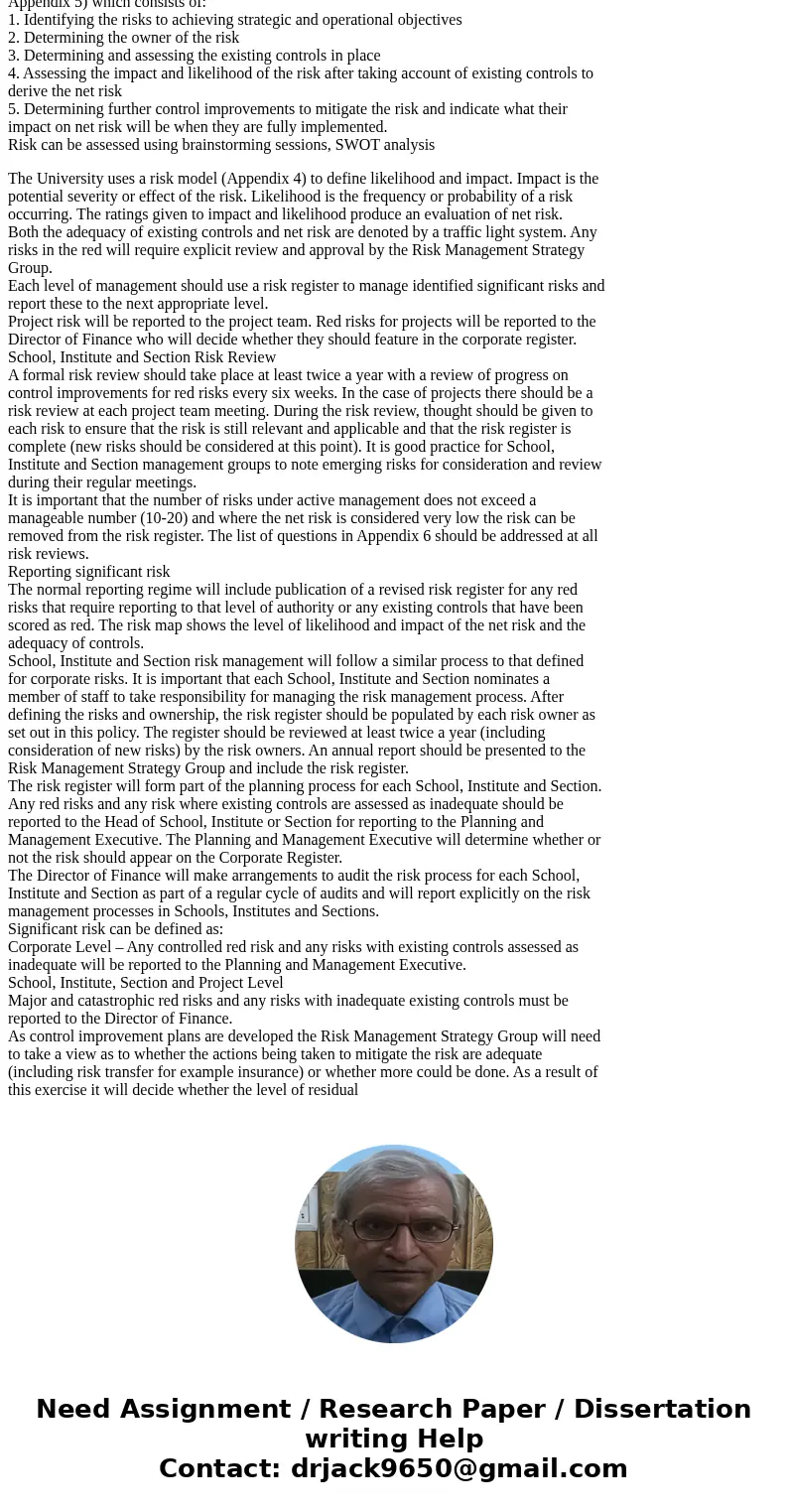 You will construct a manual for your company that defines the Risk Management Policy for all future projects. For this, you can adopt the perspective of either  You will construct a manual for your company that defines the Risk Management Policy for all future projects. For this, you can adopt the perspective of either