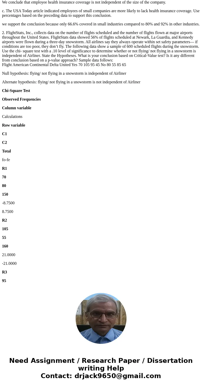 1. With double- digit annual percentage increases in the cost of health insurance, more and more workers are likely to lack health insurance coverage. The follo