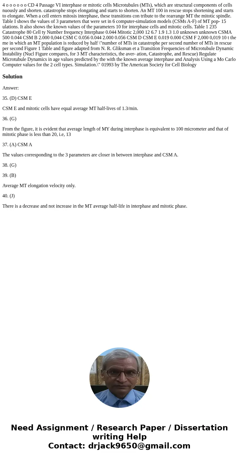 4 o o o o o o CD 4 Passage VI interphase or mitotic cells Microtubules (MTs), which are structural components of cells nuously and shorten. catastrophe stops e  4 o o o o o o CD 4 Passage VI interphase or mitotic cells Microtubules (MTs), which are structural components of cells nuously and shorten. catastrophe stops e
