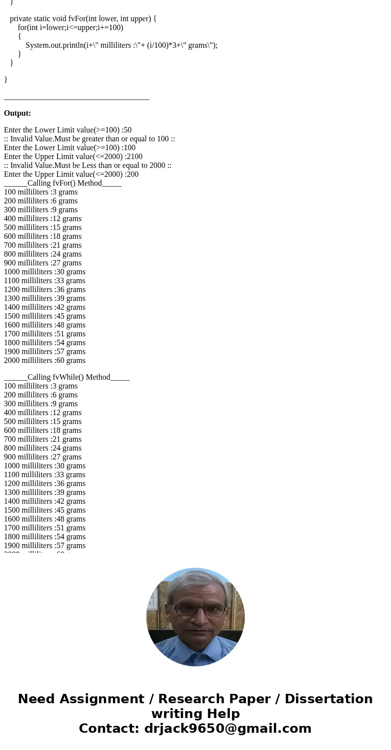 Code the problem using a main() method plus two additional methods. Use the names fvFor() and fvWhile() as your method names. Refer to the flow chart on void me