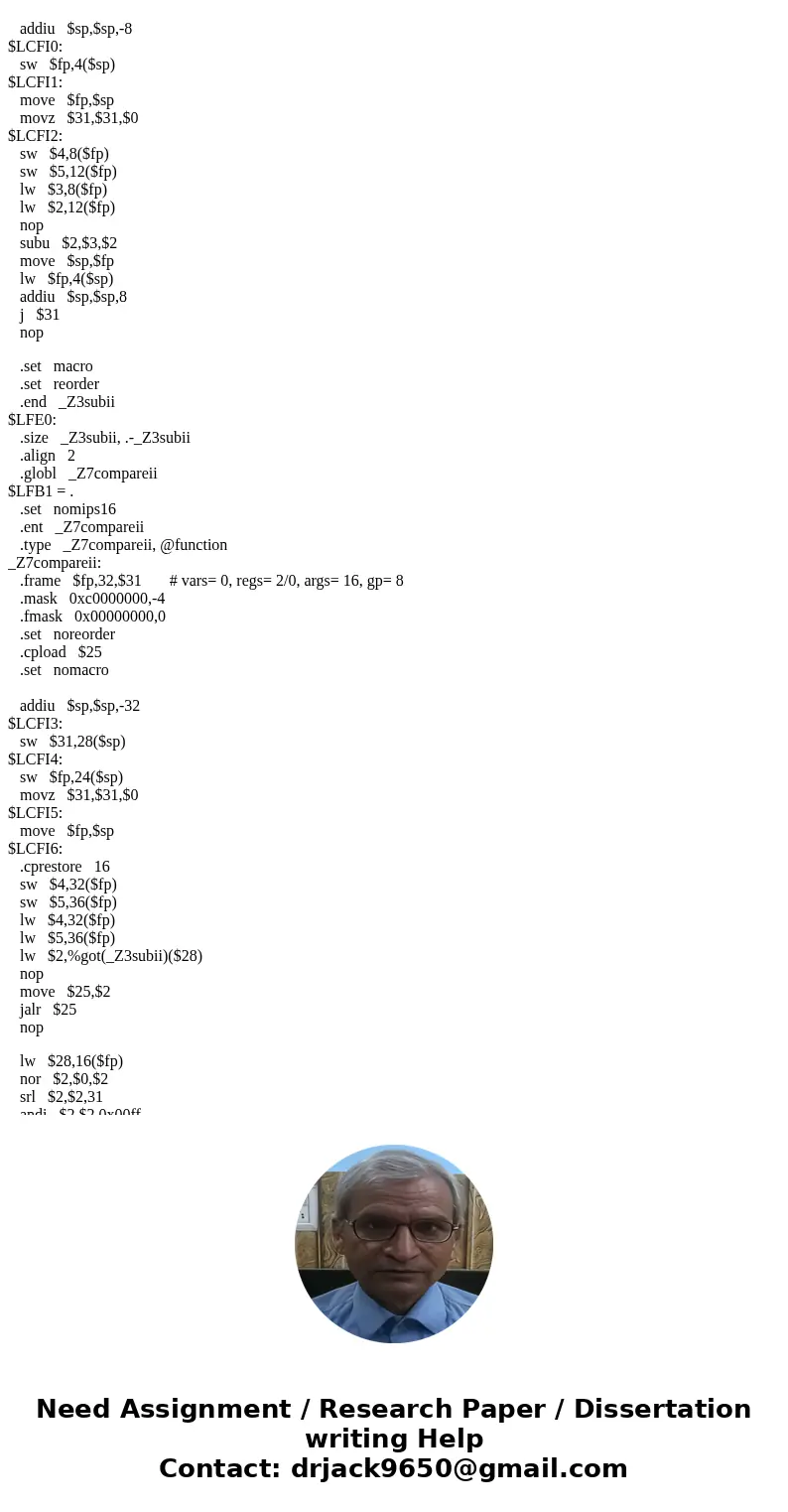 Consider the following C code snippet: // C code void setArray(int num) { int i; int array[10]; for (i=0; i < 10; i=i+1) { array[i]=compare(num, i); } } int 