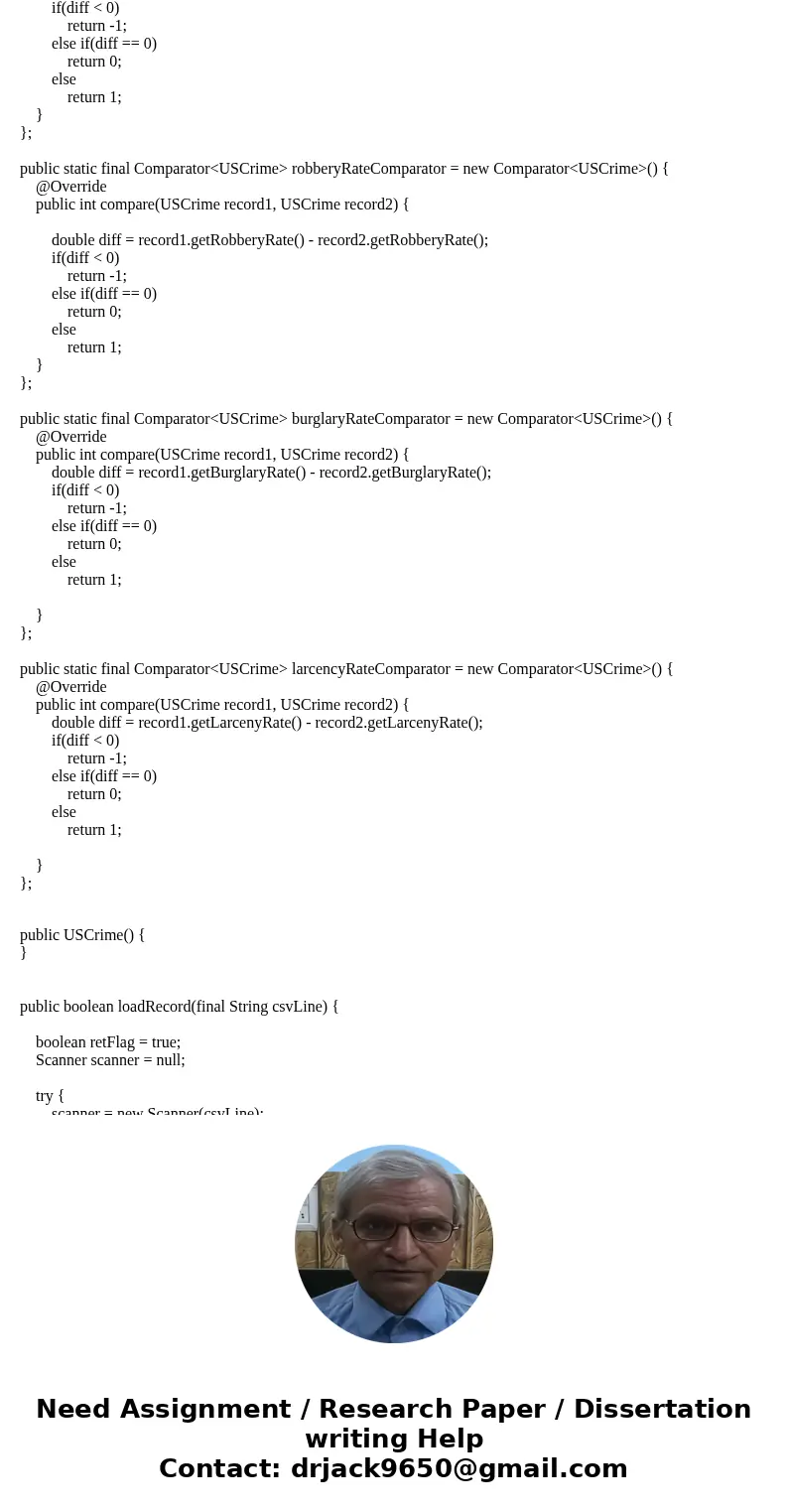 Design a Java application that will read a file containing data related to the US. Crime statistics from 1994-2013. The description of the file is shown below.  Design a Java application that will read a file containing data related to the US. Crime statistics from 1994-2013. The description of the file is shown below.