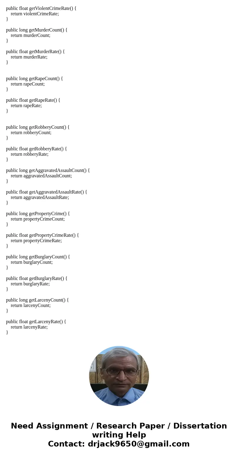 Design a Java application that will read a file containing data related to the US. Crime statistics from 1994-2013. The description of the file is shown below.  Design a Java application that will read a file containing data related to the US. Crime statistics from 1994-2013. The description of the file is shown below.