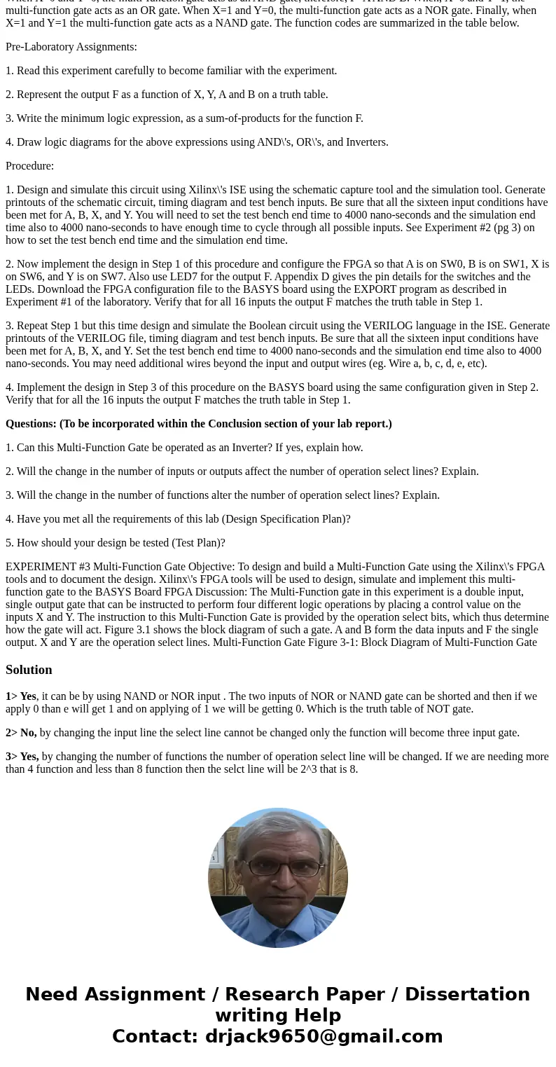 Design Specifications: The circuit should be synthesized such that for a given X and Y, F is a certain function of A and B. When X=0 and Y=0, the multi-function Design Specifications: The circuit should be synthesized such that for a given X and Y, F is a certain function of A and B. When X=0 and Y=0, the multi-function
