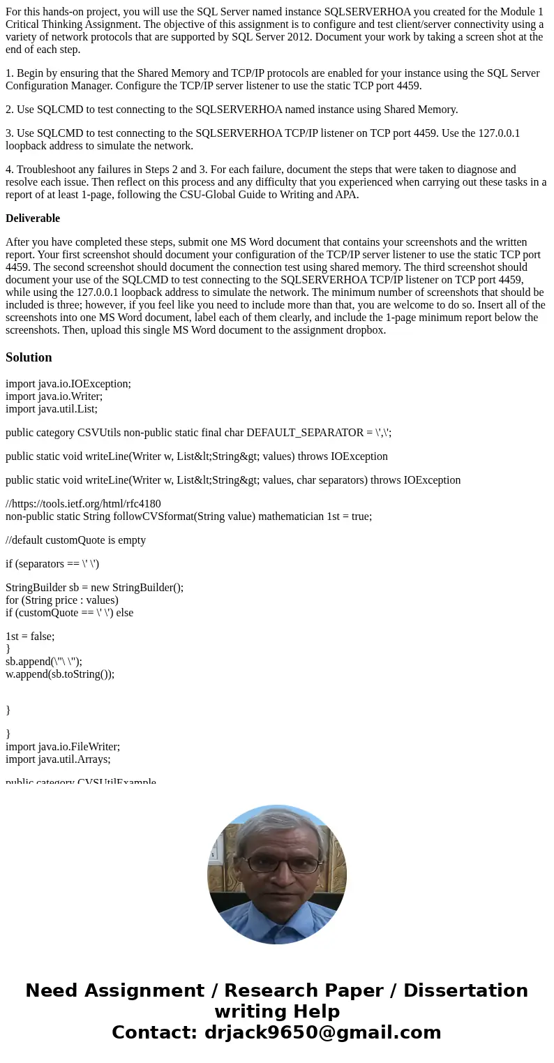 For this hands-on project, you will use the SQL Server named instance SQLSERVERHOA you created for the Module 1 Critical Thinking Assignment. The objective of t For this hands-on project, you will use the SQL Server named instance SQLSERVERHOA you created for the Module 1 Critical Thinking Assignment. The objective of t