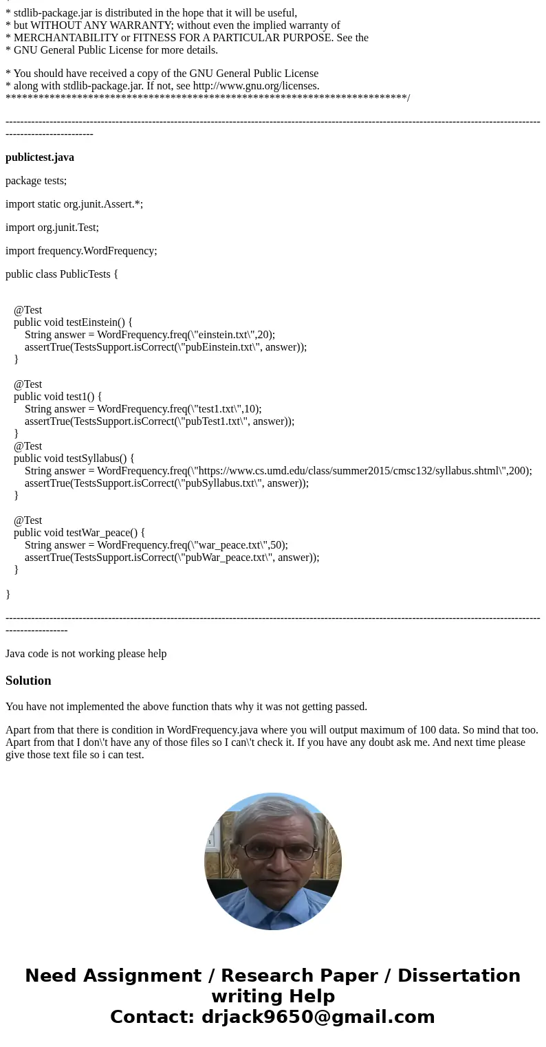 Frequency .java /** * Word frequency counter */ package frequency; import java.util.Iterator; /** * * @author UMD CS */ public class Frequency implements Iterab Frequency .java /** * Word frequency counter */ package frequency; import java.util.Iterator; /** * * @author UMD CS */ public class Frequency implements Iterab