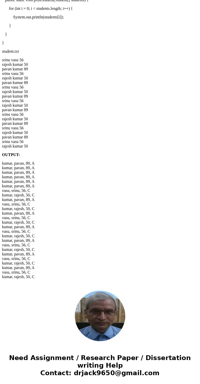 I need help writing a JAVA program that will read students’ names followed by their test scores. The program should output each student’s name followed by the t I need help writing a JAVA program that will read students’ names followed by their test scores. The program should output each student’s name followed by the t
