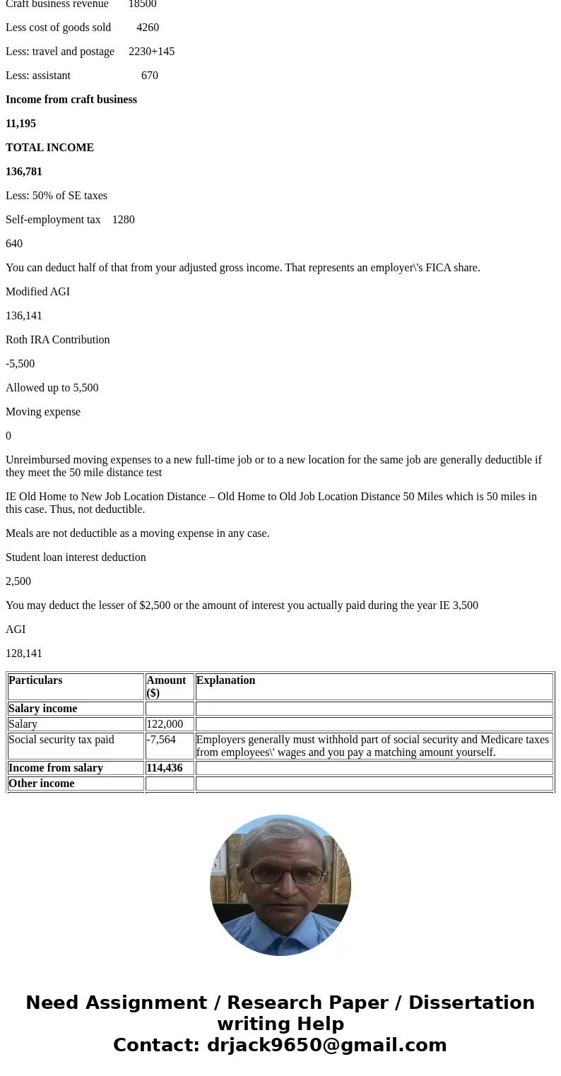 JA 70. Joe and Jessie are married and have one dependent child, Lizzie. Lizzie is currently in college at State University Joe works as a design enginer for a   JA 70. Joe and Jessie are married and have one dependent child, Lizzie. Lizzie is currently in college at State University Joe works as a design enginer for a