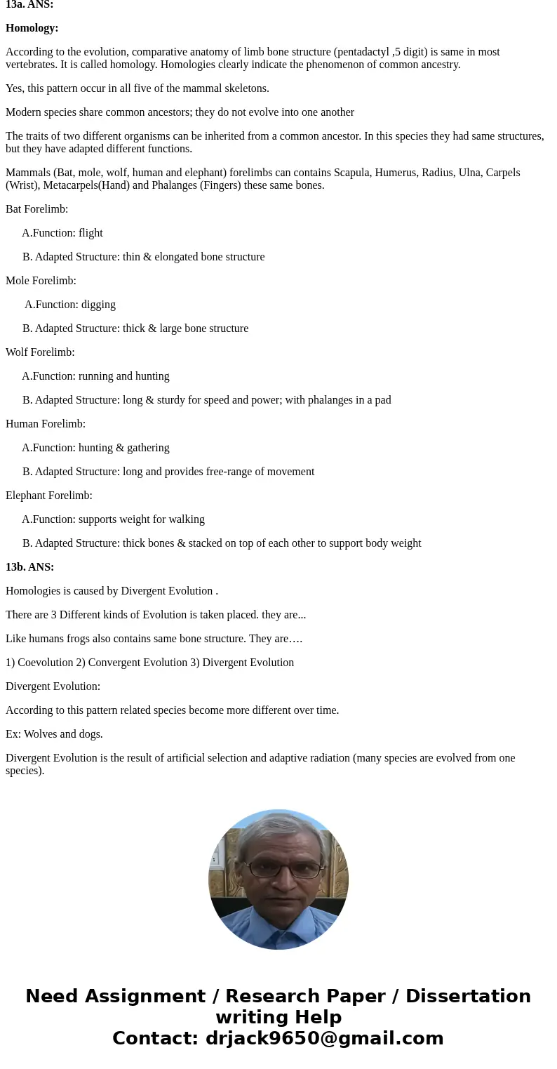 One scientist summarized the mammal forelimb by saying, \  One scientist summarized the mammal forelimb by saying, \