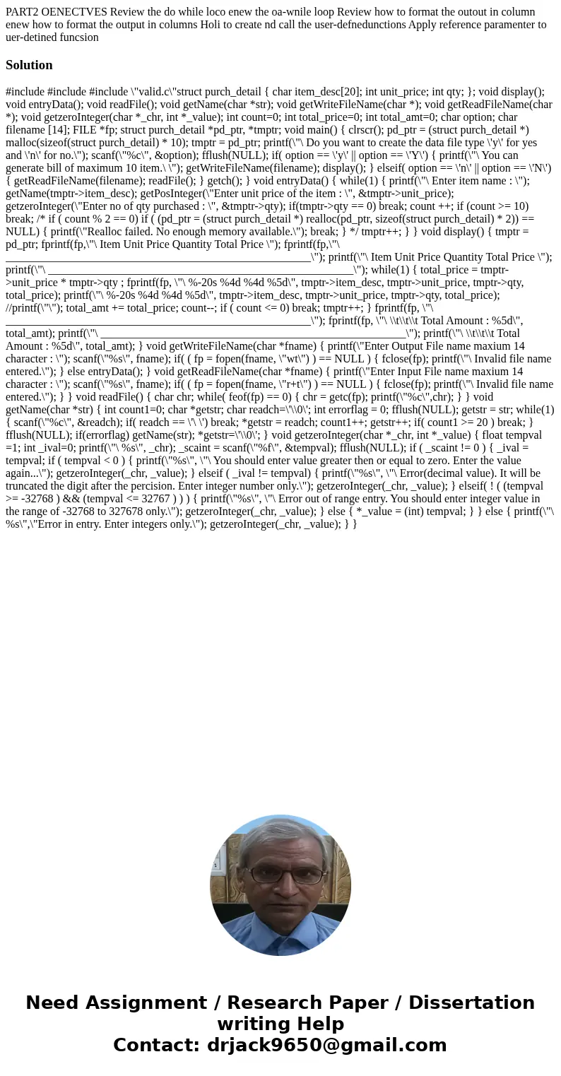PART2 OENECTVES Review the do while loco enew the oa-wnile loop Review how to format the outout in column enew how to format the output in columns Holi to crea  PART2 OENECTVES Review the do while loco enew the oa-wnile loop Review how to format the outout in column enew how to format the output in columns Holi to crea