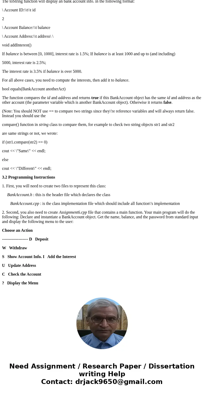 Please distinguish between the .h and .cpp file, create a fully working c++ program using the diagram provided. Section 1: Homework Objectives 1. Given a class  Please distinguish between the .h and .cpp file, create a fully working c++ program using the diagram provided. Section 1: Homework Objectives 1. Given a class