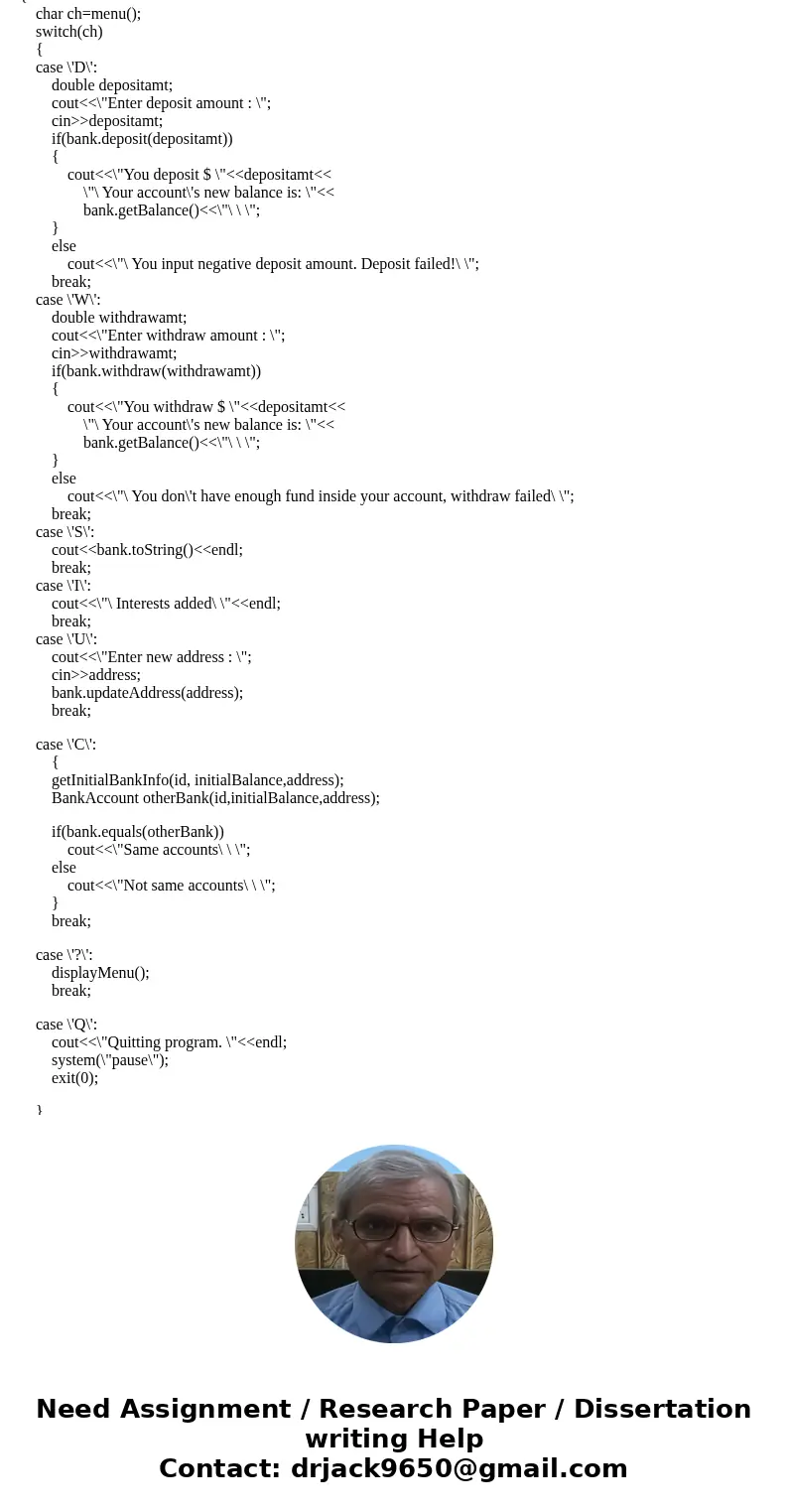 Please distinguish between the .h and .cpp file, create a fully working c++ program using the diagram provided. Section 1: Homework Objectives 1. Given a class  Please distinguish between the .h and .cpp file, create a fully working c++ program using the diagram provided. Section 1: Homework Objectives 1. Given a class