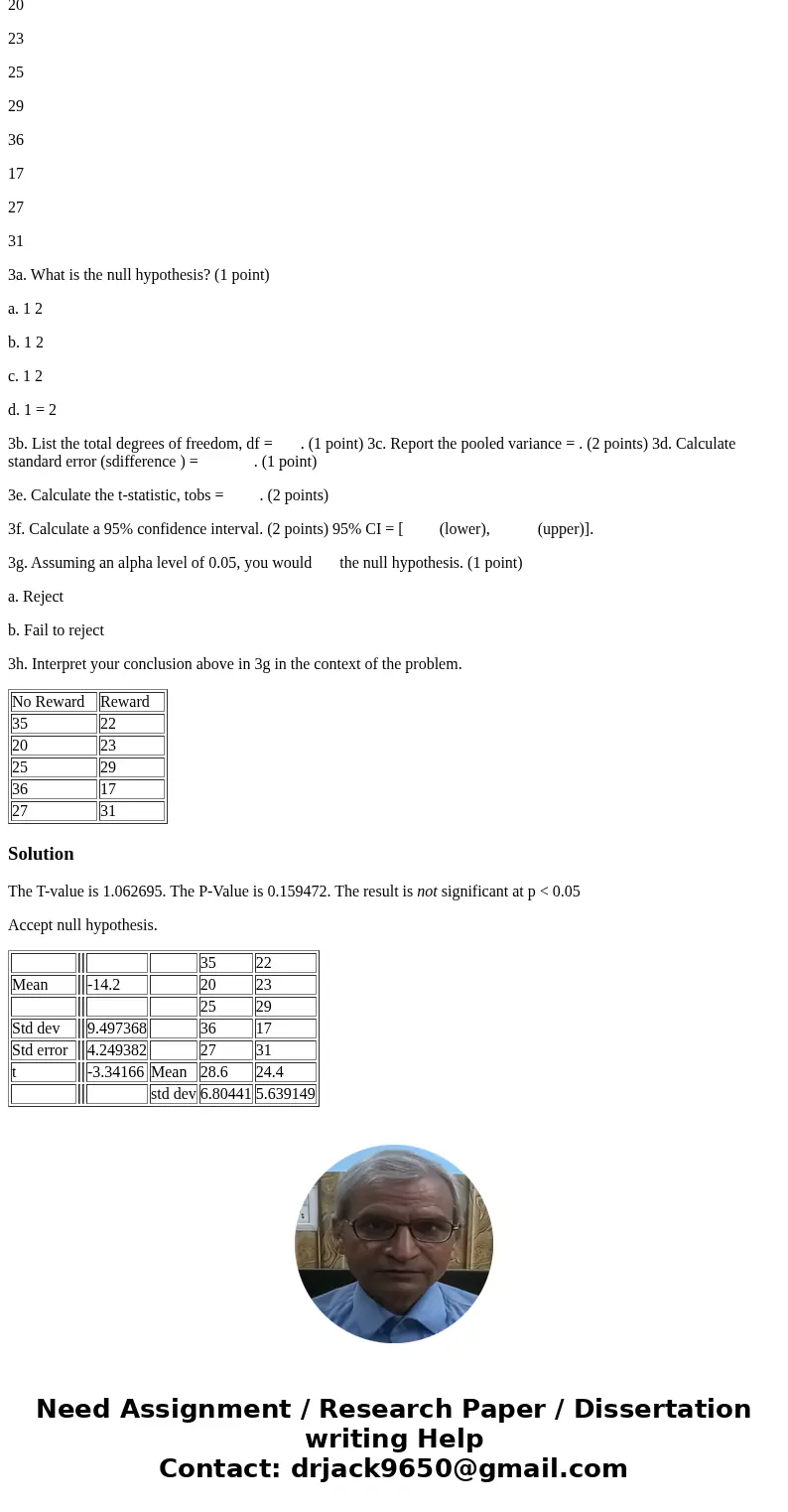 Researchers were interested in the effect of extrinsic motivation on task persistence. Two groups of students were brought into the lab, and before the task eac Researchers were interested in the effect of extrinsic motivation on task persistence. Two groups of students were brought into the lab, and before the task eac