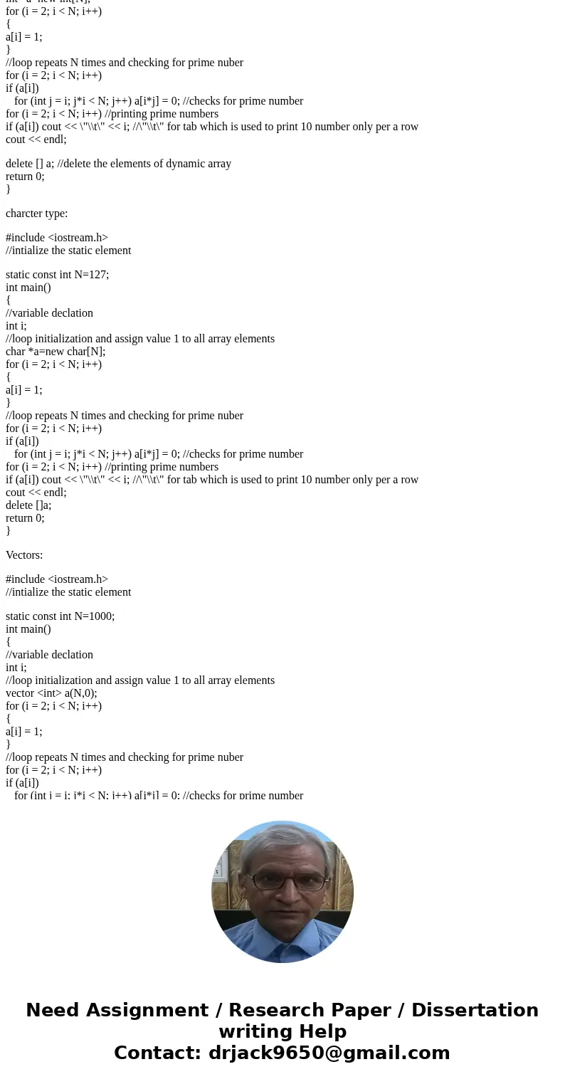 The following code supposedly implements the Sieve of Eratostenes. Read the following instructions carefully and doucment everything in comments // . i. Make it The following code supposedly implements the Sieve of Eratostenes. Read the following instructions carefully and doucment everything in comments // . i. Make it