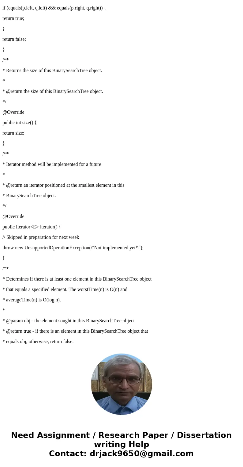 There is BinarySearchTree class. When removing a node from a BST, we can replace it with either its predecessor or its successor. Complete the predecessor() met There is BinarySearchTree class. When removing a node from a BST, we can replace it with either its predecessor or its successor. Complete the predecessor() met