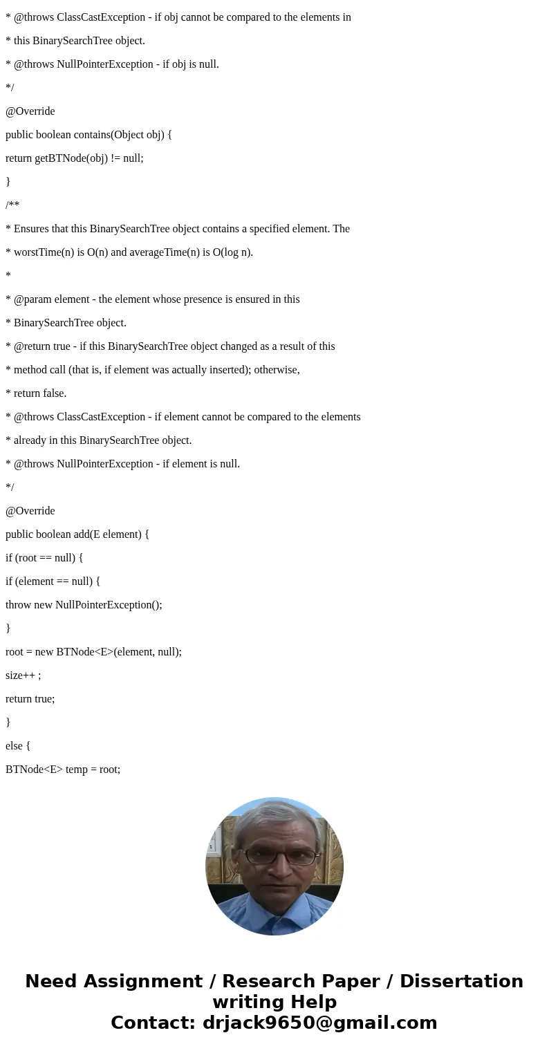 There is BinarySearchTree class. When removing a node from a BST, we can replace it with either its predecessor or its successor. Complete the predecessor() met There is BinarySearchTree class. When removing a node from a BST, we can replace it with either its predecessor or its successor. Complete the predecessor() met
