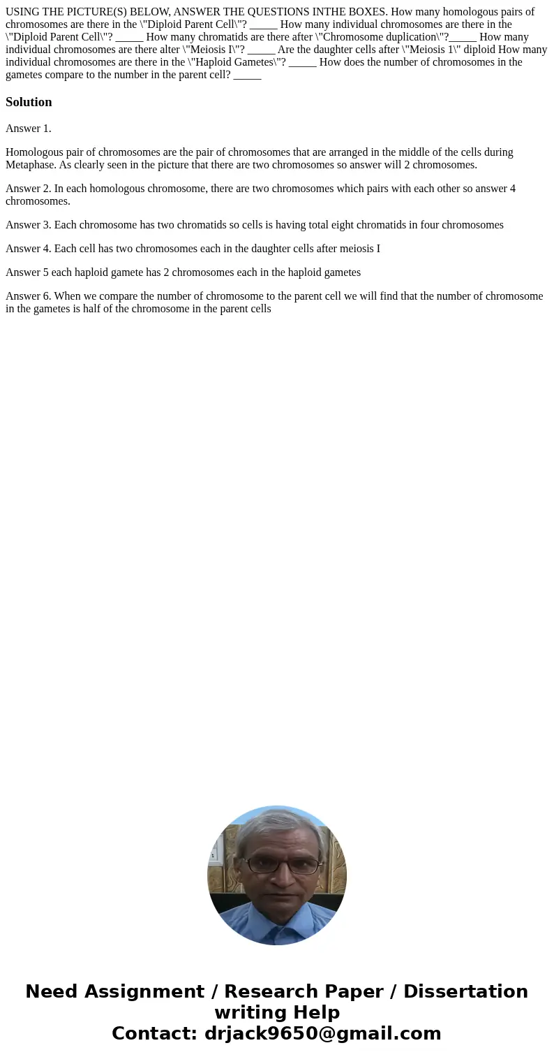 USING THE PICTURE(S) BELOW, ANSWER THE QUESTIONS INTHE BOXES. How many homologous pairs of chromosomes are there in the \  USING THE PICTURE(S) BELOW, ANSWER THE QUESTIONS INTHE BOXES. How many homologous pairs of chromosomes are there in the \