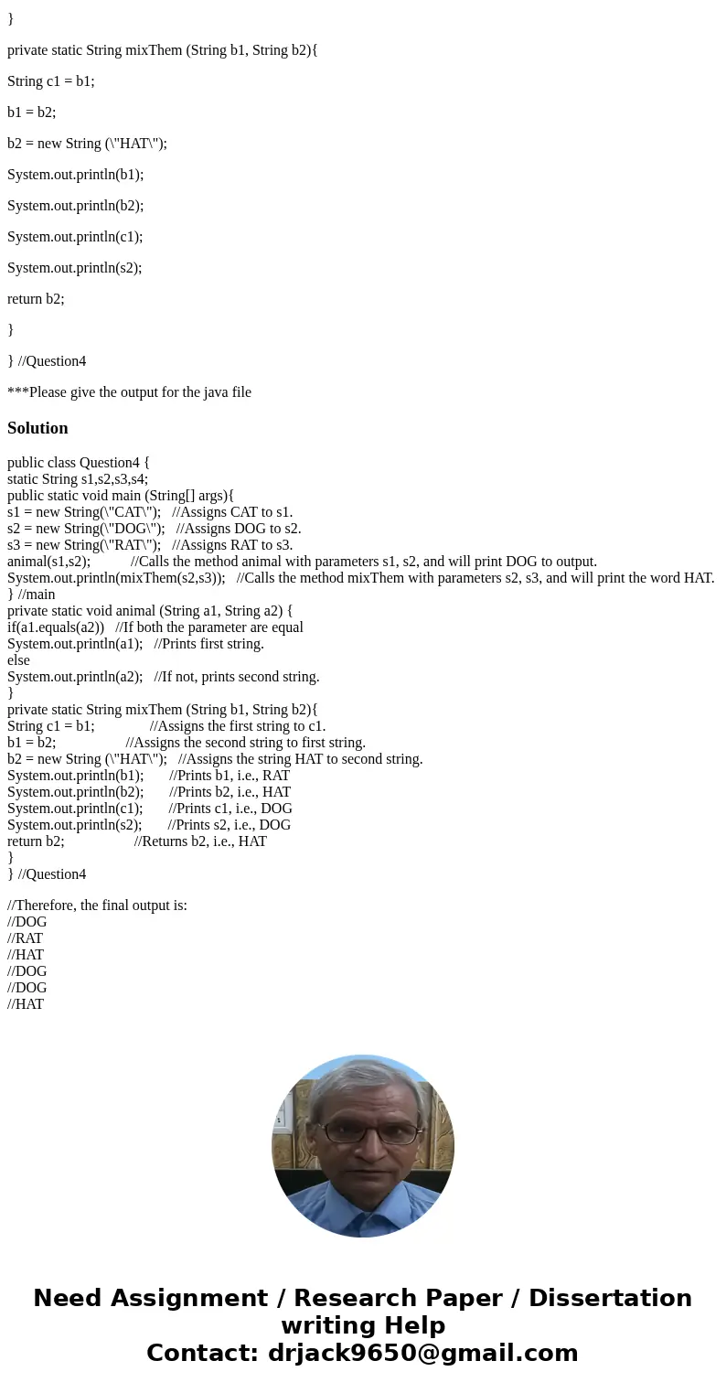 What will be printed by this program? public class Question4 { static String s1,s2,s3,s4; public static void main (String[] args){ s1 = new String(\