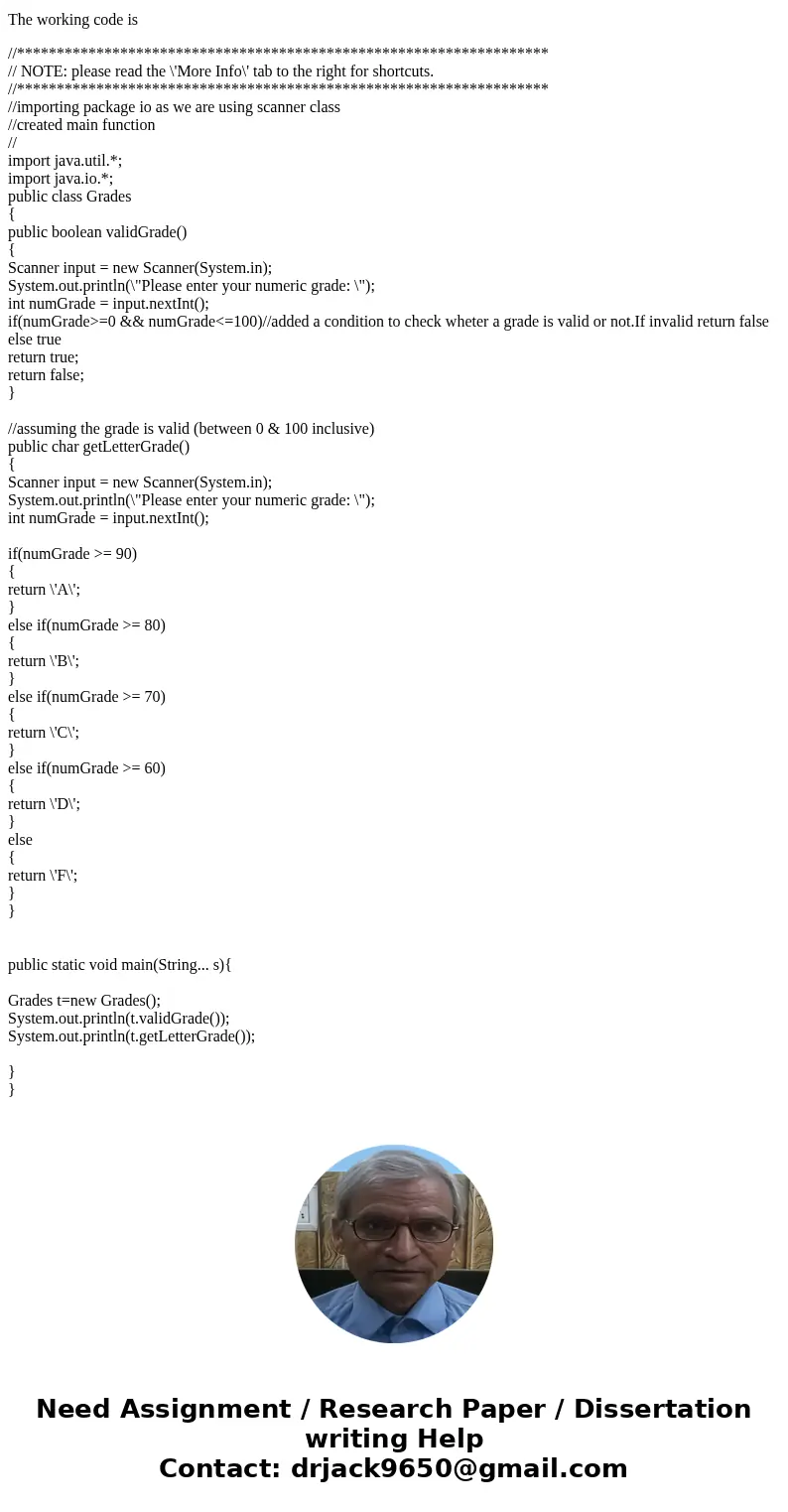 When I try to use the following methods, nothing gets returned. How do I fix this? import java.util.*; public class Grades { public boolean validGrade() { Scann When I try to use the following methods, nothing gets returned. How do I fix this? import java.util.*; public class Grades { public boolean validGrade() { Scann