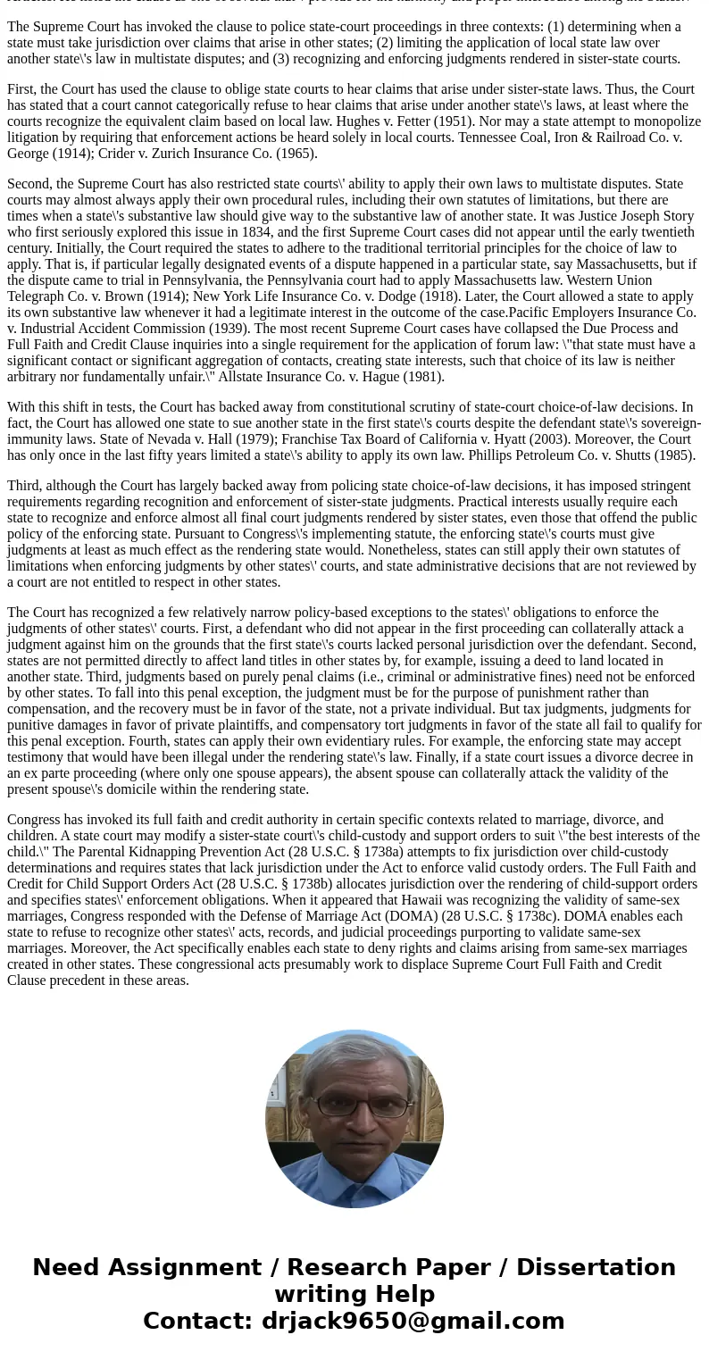 Why did the authors of the constitution create the full faith and credit clause? Why did the authors of the constitution create the full faith and credit clause Why did the authors of the constitution create the full faith and credit clause? Why did the authors of the constitution create the full faith and credit clause
