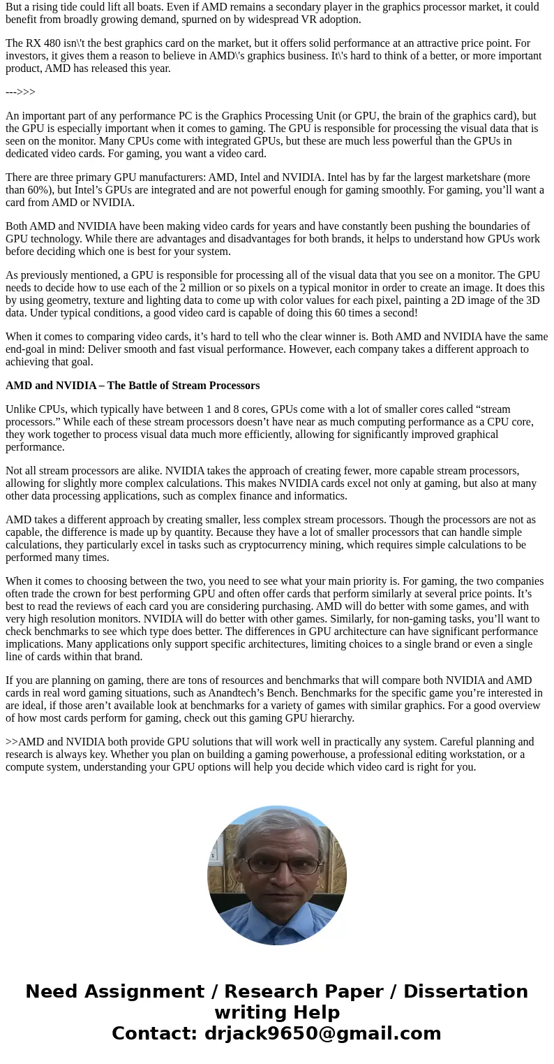AMD (www.amd.com) produces microprocessors that execute the same CPU instructions as intel desktop and laptop processors. Investigate its current product offeri AMD (www.amd.com) produces microprocessors that execute the same CPU instructions as intel desktop and laptop processors. Investigate its current product offeri