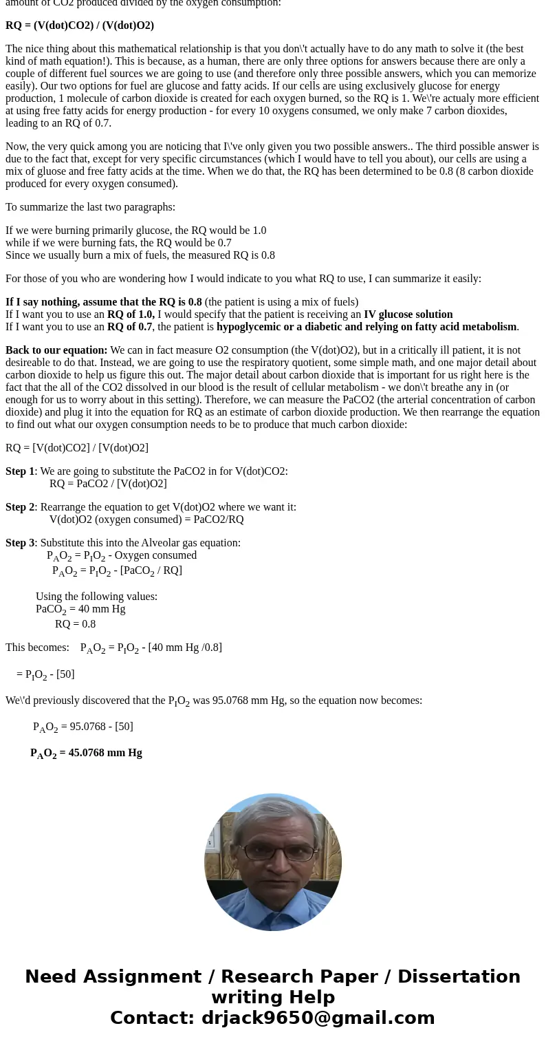 Any help with this? You have measured the the end tidal gas concentrations of someone exercising in the lab to be 14.56% for oxygen and 5.53% for carbon dioxide Any help with this? You have measured the the end tidal gas concentrations of someone exercising in the lab to be 14.56% for oxygen and 5.53% for carbon dioxide