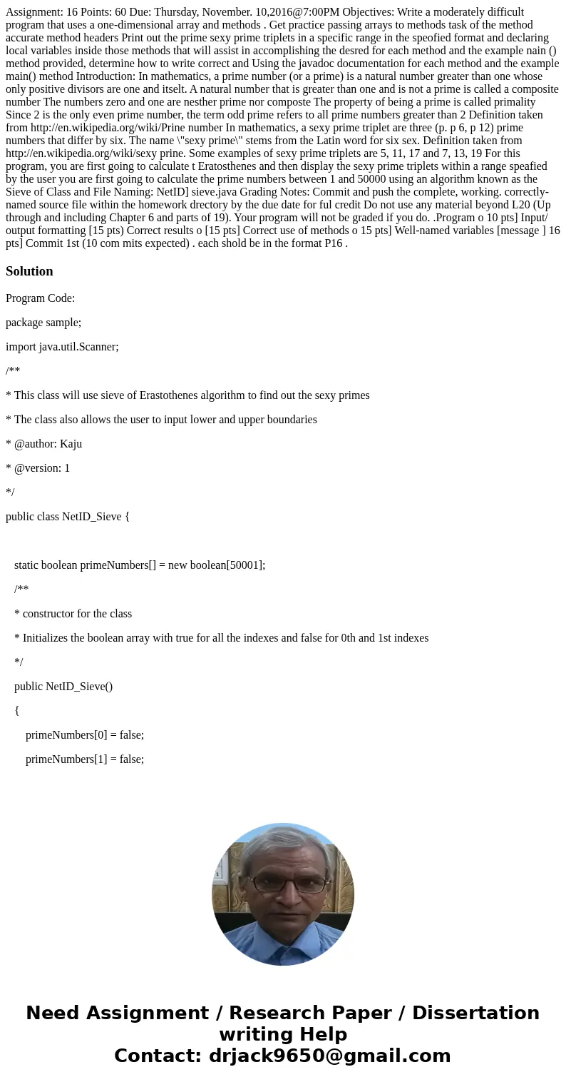 Assignment: 16 Points: 60 Due: Thursday, November. 10,2016@7:00PM Objectives: Write a moderately difficult program that uses a one-dimensional array and method  Assignment: 16 Points: 60 Due: Thursday, November. 10,2016@7:00PM Objectives: Write a moderately difficult program that uses a one-dimensional array and method