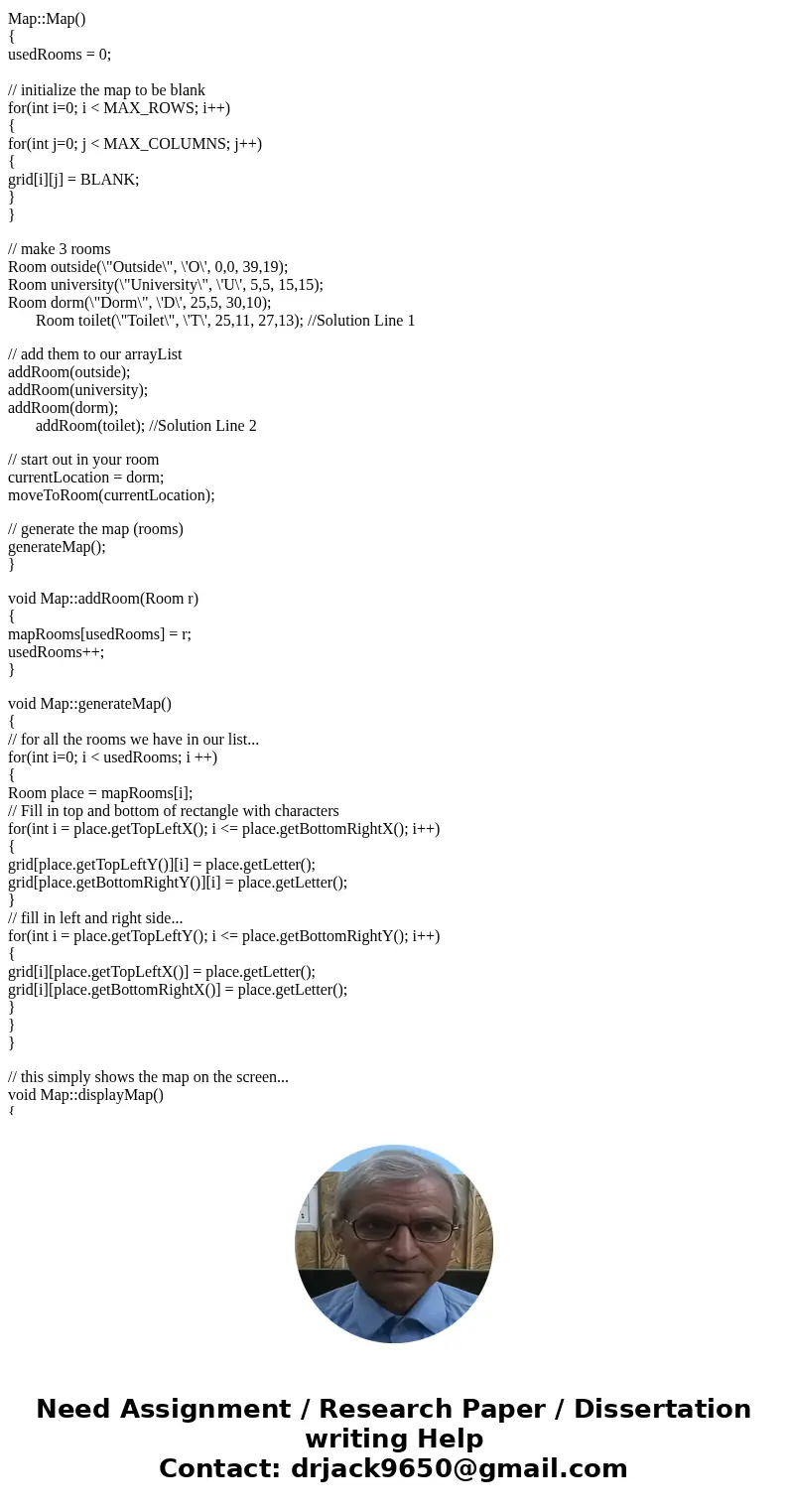 C++ Programming (Please help me!! Thank you!!): Problem B: Basic needs (20 points) Add another room to the game. This room should be the “Toilet”, indicated by  C++ Programming (Please help me!! Thank you!!): Problem B: Basic needs (20 points) Add another room to the game. This room should be the “Toilet”, indicated by