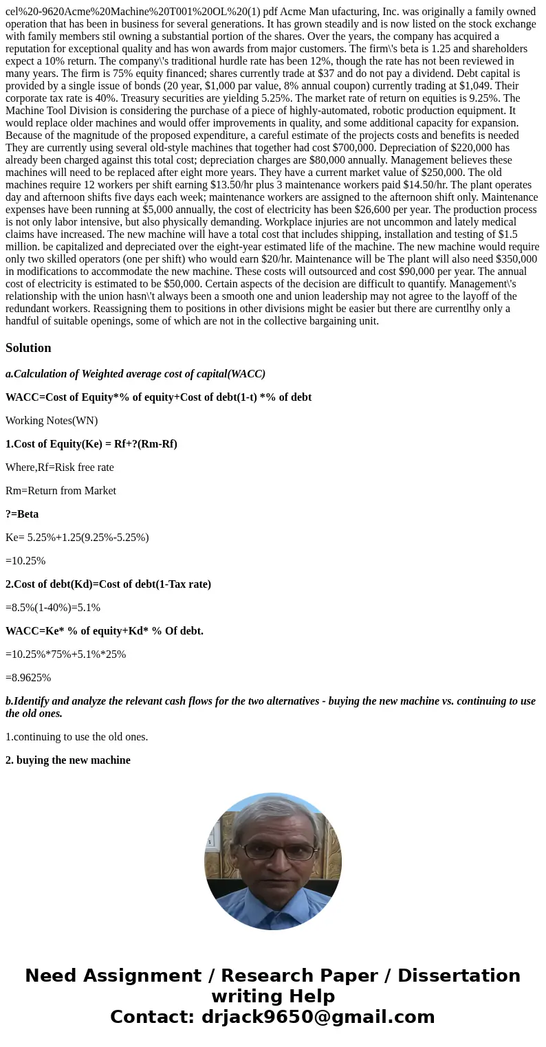 cel%20-9620Acme%20Machine%20T001%20OL%20(1) pdf Acme Man ufacturing, Inc. was originally a family owned operation that has been in business for several generat  cel%20-9620Acme%20Machine%20T001%20OL%20(1) pdf Acme Man ufacturing, Inc. was originally a family owned operation that has been in business for several generat