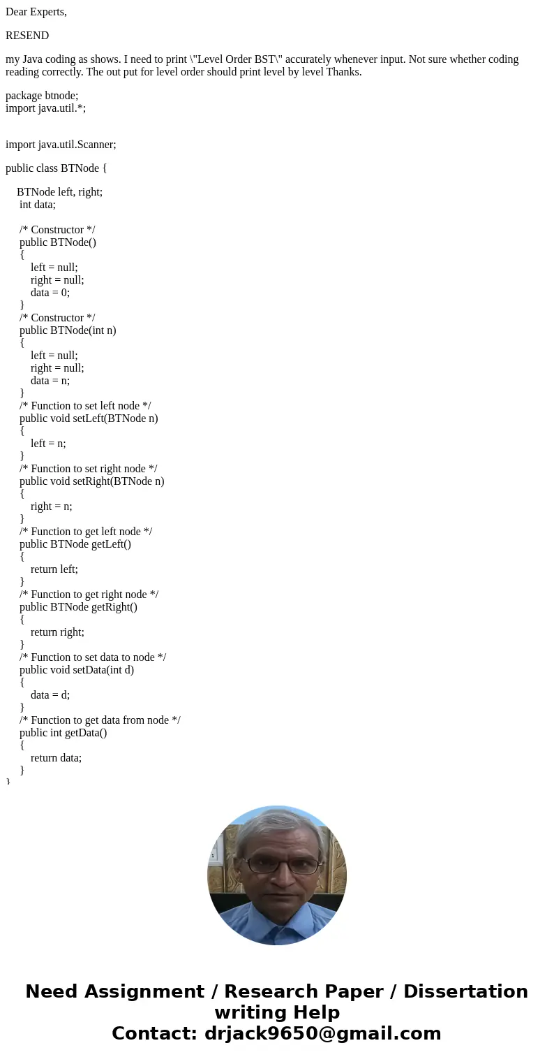 Dear Experts, RESEND my Java coding as shows. I need to print \ Dear Experts, RESEND my Java coding as shows. I need to print \
