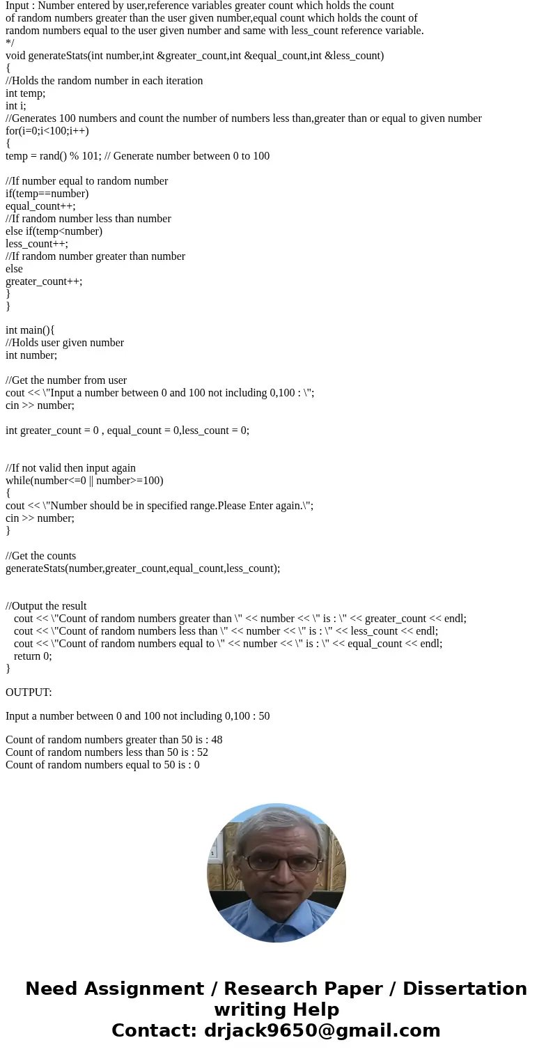 For this lab you should write a program that contains a main function and one additional function (to generate random numbers and determine if the random number For this lab you should write a program that contains a main function and one additional function (to generate random numbers and determine if the random number