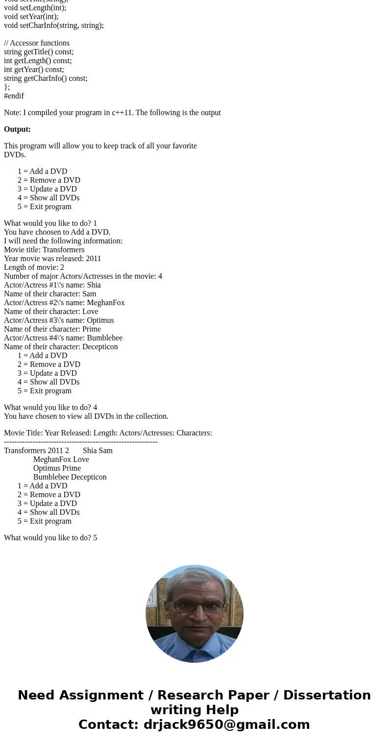 I am working on the following assignment but have been stuck for two days. (Not even sure if I\'m in the ballpark) C++ CD/DVD Collection This program will allow I am working on the following assignment but have been stuck for two days. (Not even sure if I\'m in the ballpark) C++ CD/DVD Collection This program will allow