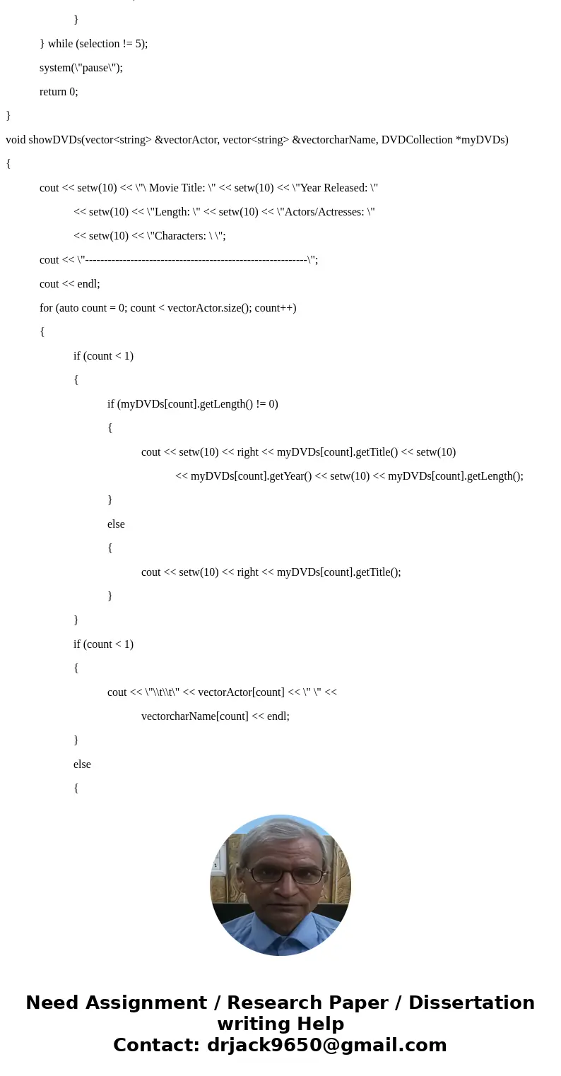 I am working on the following assignment but have been stuck for two days. (Not even sure if I\'m in the ballpark) C++ CD/DVD Collection This program will allow I am working on the following assignment but have been stuck for two days. (Not even sure if I\'m in the ballpark) C++ CD/DVD Collection This program will allow